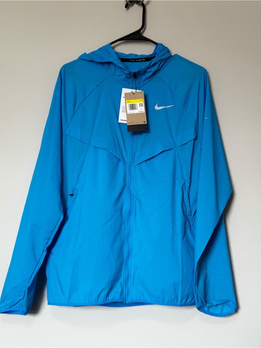 Nike Turquoise Blue Hooded Windbreaker Jacket Men’s